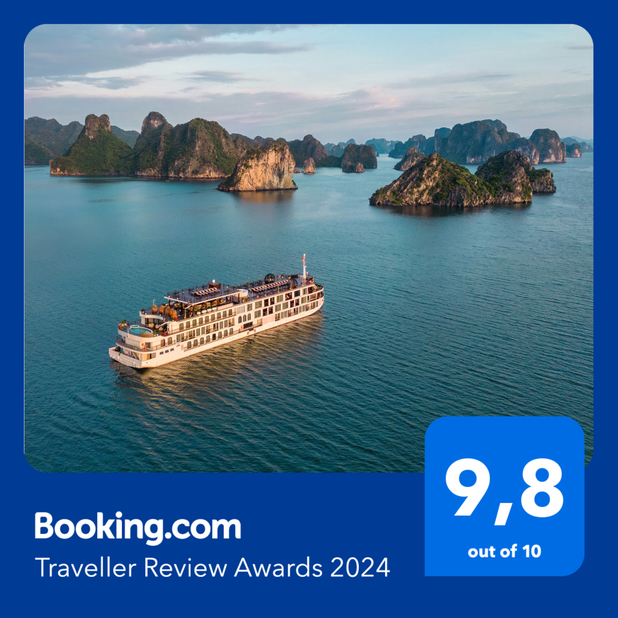 Indochine Premium Cruise has won the 2024 Traveller Review Awards.